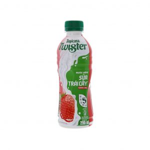 Nước uống sữa trái cây Twister vị dâu chai 290ml